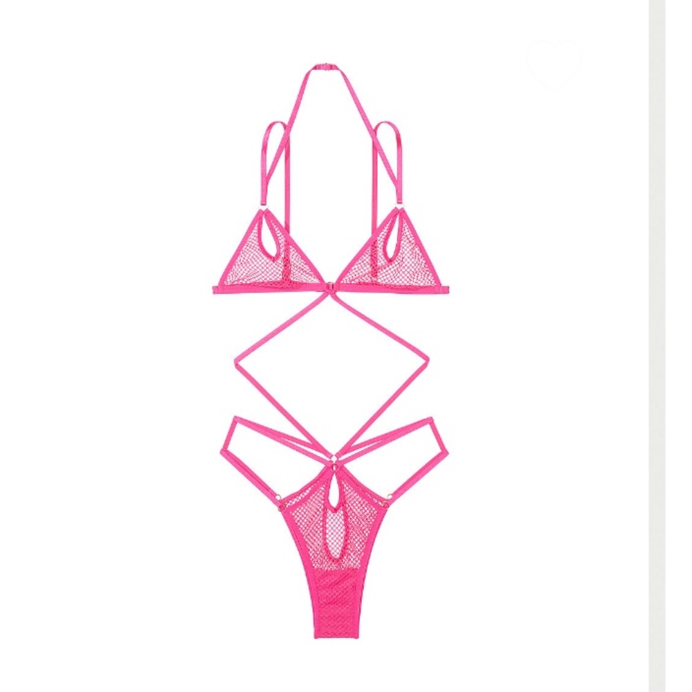 VICTORIA SECRET Very Sexy
Fishnet Mesh Unlined Strappy Teddy - Picture 3 of 9